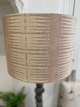 Load image into Gallery viewer, Lampshade - Peony &amp; Sage Montauk Diamond stripe pink linen- 30cm drum
