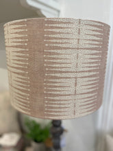 Load image into Gallery viewer, Lampshade - Peony &amp; Sage Montauk Diamond stripe pink linen- 30cm drum
