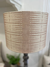 Load image into Gallery viewer, Lampshade - Peony &amp; Sage Montauk Diamond stripe pink linen- 30cm drum
