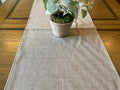 Table Runner - Peony and Sage - Gorgeous Truffle linen