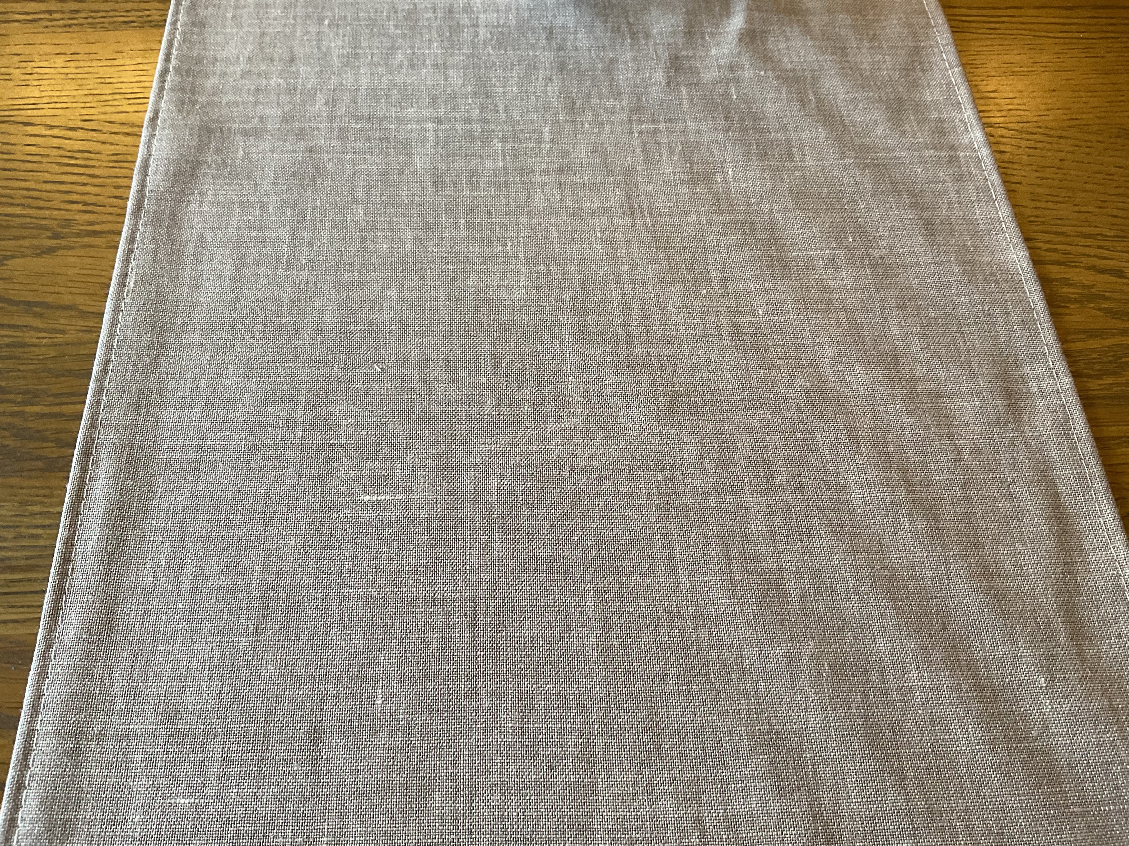 Table Runner - Peony and Sage - Gorgeous Truffle linen