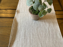 Load image into Gallery viewer, Table Runner - Peony and Sage - Gorgeous plain Dune linen
