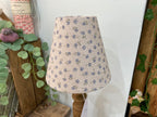Candle Clip Lampshade - Ditsy natural linen - Blues