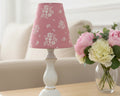 Candle Clip Lampshade - Damson linen - Pale Rose pink