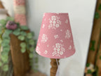 Candle Clip Lampshade - Damson linen - Pale Rose pink