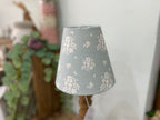 Candle Clip Lampshade - Damson linen - Duck Egg