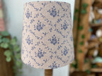 Empire Lampshade - Linen & Rose -  Emilia Snow on natural linen - 20cm empire