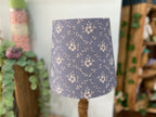 Empire Lampshade - Linen & Rose -  Emilia Denim on natural linen - 20cm Empire