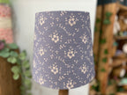 Empire Lampshade - Linen & Rose -  Emilia Denim on natural linen - 20cm Empire