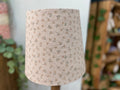 Empire Lampshade - Linen & Rose -  Ditsy Straw on natural linen - 20cm Empire