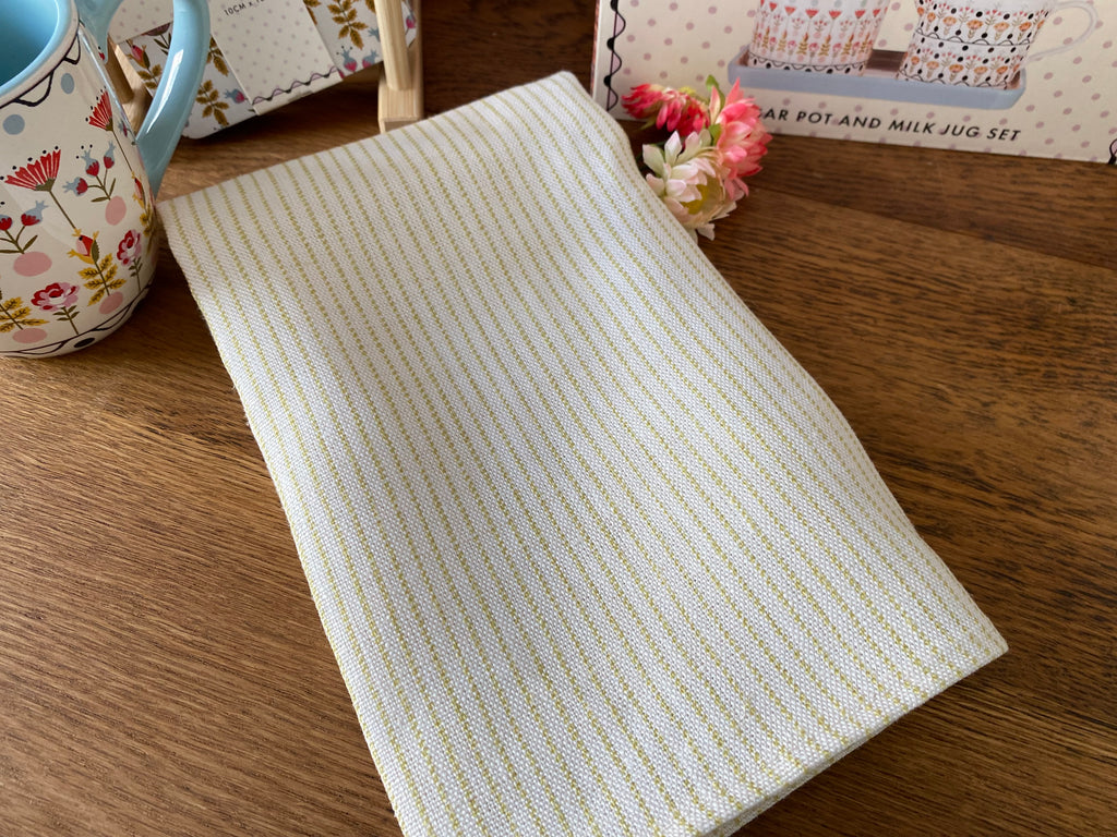 4 x Linen Napkins - Sarah Hardaker - Citrine Linen Stripe