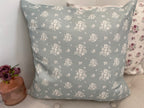 Cushion Cover - Linen and Rose - Damson Duck Egg Blue linen 45cm