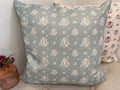 Cushion Cover - Linen and Rose - Damson Duck Egg Blue linen 45cm