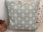 Cushion Cover - Linen and Rose - Damson Duck Egg Blue linen 45cm