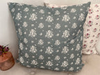 Cushion Cover - Linen and Rose - Damson Sea Green linen 45cm