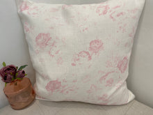 Load image into Gallery viewer, Cushion Cover - Peony &amp; Sage Charlotte soft pink linen 45cm
