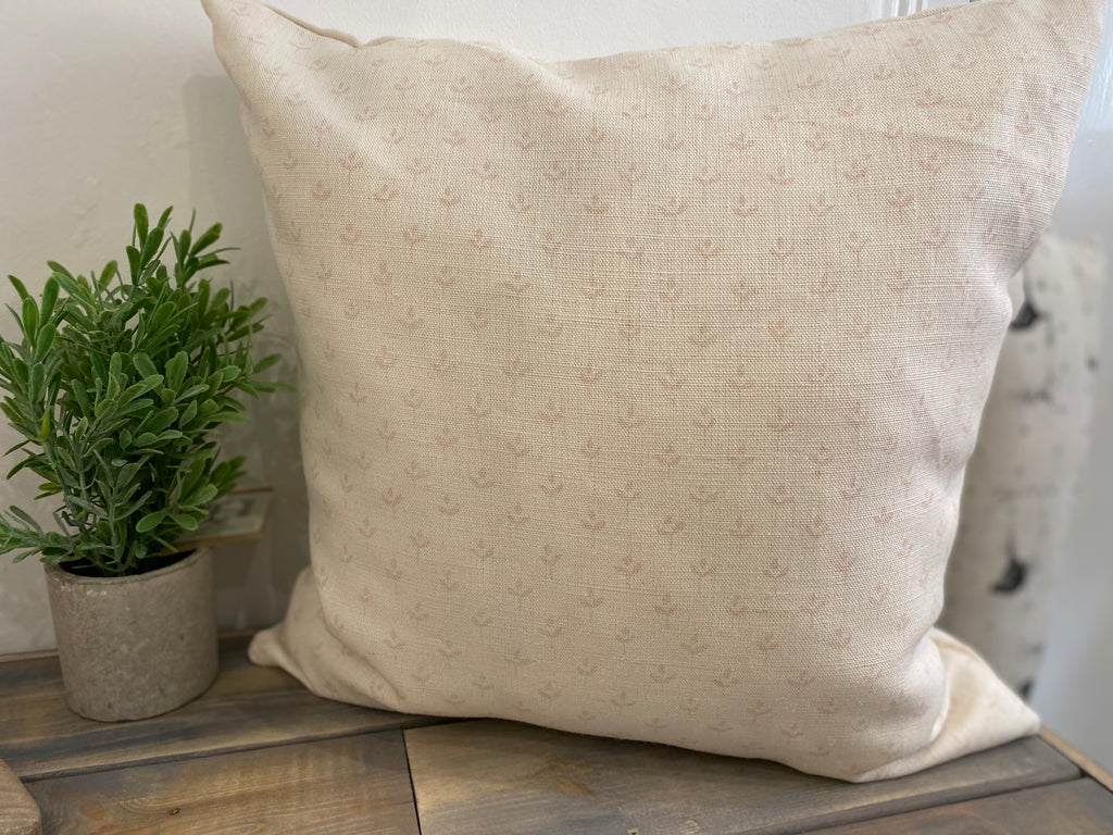 Cushion Cover - Sarah Hardaker - Coco pale pink on cream 45cm