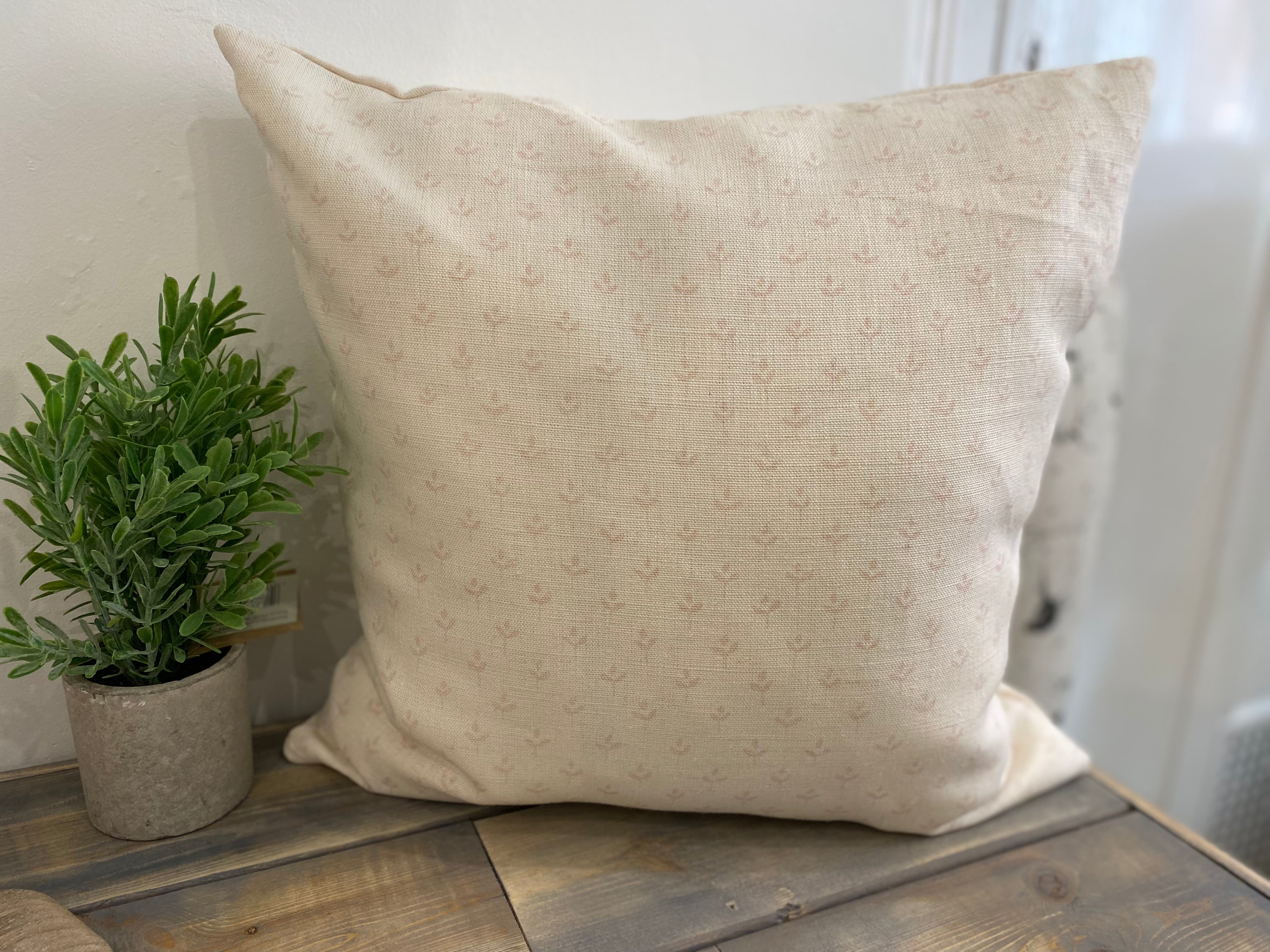 Cushion Cover - Sarah Hardaker - Coco pale pink on cream 45cm