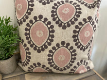 Load image into Gallery viewer, Cushion Cover - Peony &amp; Sage Souk Heather on Stone linen 45cm
