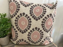 Load image into Gallery viewer, Cushion Cover - Peony &amp; Sage Souk Heather on Stone linen 45cm
