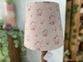 Empire Lampshade - Linen & Rose Damson Multi on Natural linen - 20cm Empire