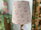 Empire Lampshade - Linen & Rose Damson Multi on Natural linen - 20cm Empire