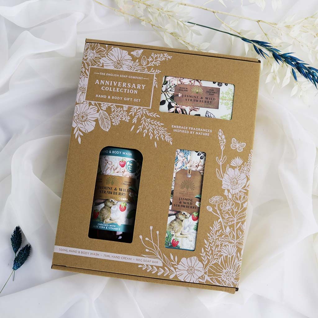 Delux Gift set - English Soap Company - Jasmine and Wild Strawberry