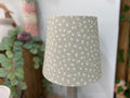 Empire Lampshade - Linen & Rose -  Ditsy Green on white linen - 20cm Empire
