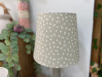 Empire Lampshade - Linen & Rose -  Ditsy Green on white linen - 20cm Empire