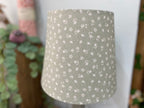 Empire Lampshade - Linen & Rose -  Ditsy Green on white linen - 20cm Empire