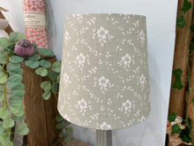 Load image into Gallery viewer, Empire Lampshade - Linen &amp; Rose -  Emilia Green on white linen - 20cm
