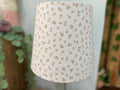Empire Lampshade - Linen & Rose -  Ditsy Pumpkin & Green on white linen - 20cm Empire