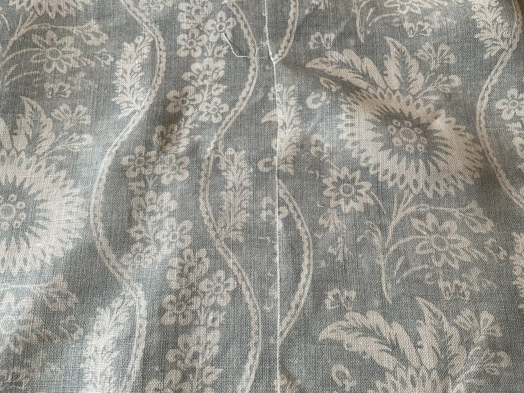 Fabric Remnant - Peony & Sage Sienna opal Blue linen