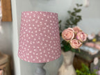Empire Lampshade - Linen & Rose -  Ditsy Mauve on White linen - 20cm Empire