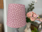 Empire Lampshade - Linen & Rose -  Ditsy Mauve on White linen - 20cm Empire