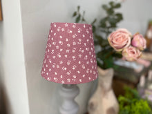 Load image into Gallery viewer, Mini Empire Lampshade - Linen &amp; Rose - Ditsy Foxglove on white linen - 15cm
