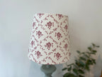 Empire Lampshade - Linen & Rose -  Emilia Foxglove on White linen - 20cm Empire