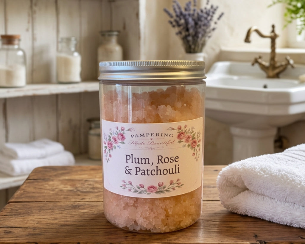 Handmade Bath Salts - Plum, Rose & Patchouli