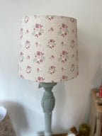 Empire Lampshade - Linen and Rose - Vintage Damson linen - 25cm