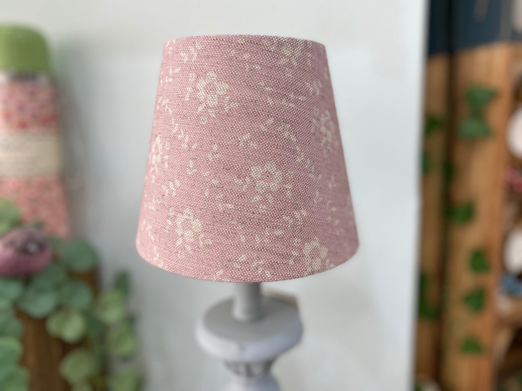 Mini Empire Lampshade - Linen & Rose -  Emilia dusky pink - 15cm