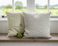 Cushion Cover - Linen and Rose Straw Ditsy multi on white - 32cm x 32cm