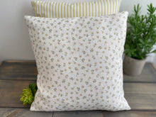 Load image into Gallery viewer, Cushion Cover - Linen and Rose Straw Ditsy multi on white - 32cm x 32cm
