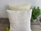 Cushion Cover - Linen and Rose Straw Ditsy multi on white - 32cm x 32cm