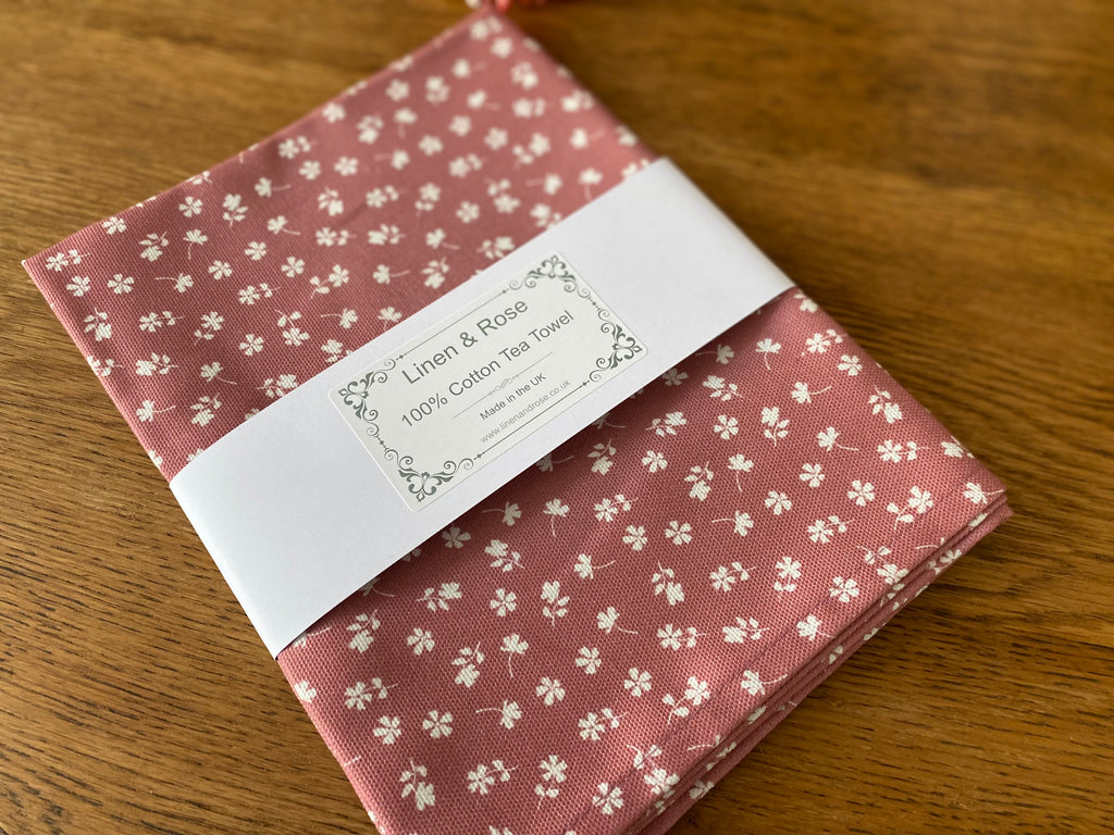 Tea Towel - Linen and Rose - Ditsy - Foxglove