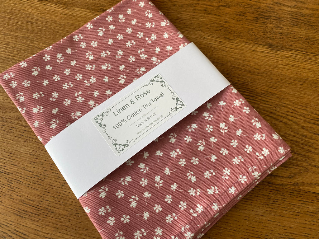 Tea Towel - Linen and Rose - Ditsy - Foxglove
