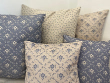 Load image into Gallery viewer, Cushion Cover - Linen and Rose - Emilia Denim on natural linen 45cm
