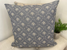 Load image into Gallery viewer, Cushion Cover - Linen and Rose - Emilia Denim on natural linen 45cm
