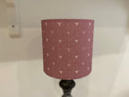 Lampshade - Linen and Rose Heart Foxglove - 15cm drum