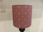 Lampshade - Linen and Rose Heart Foxglove - 15cm drum
