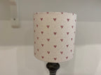 Lampshade - Linen and Rose Heart Foxglove on Ivory - 15cm drum